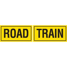 ROAD TRAIN 2 Piece 600 x 250mm Class 2 Reflective Sign - Aluminium Plate